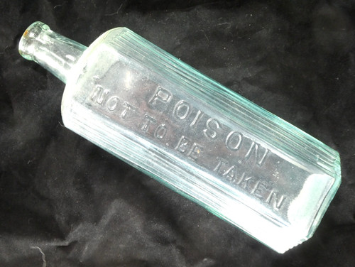 Poison bottle aquamarine clear - bottle,