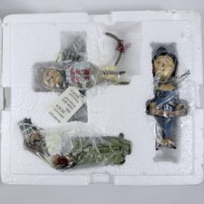 Wizard of Oz Ashton Drake Ornaments Set Of 3 Lion Monkey Scarecrow New W/ COA