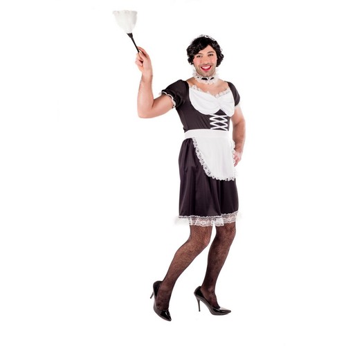 Mens black french - maid, costume