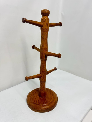 Vintage wooden mug tree - vintage,