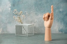 Wooden Artist Hand Mannequin Adjustable Model Drawing Painting 18-30cm