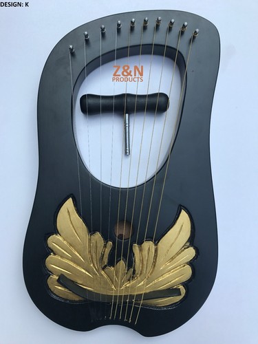 Lyre harp rose wood - wood, metal