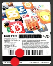ITUNES ( UK ) Assorted App Icons ( 2011 ) Gift Card ( $0 - NO VALUE )