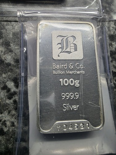 100g silver bar baird co - 100g,