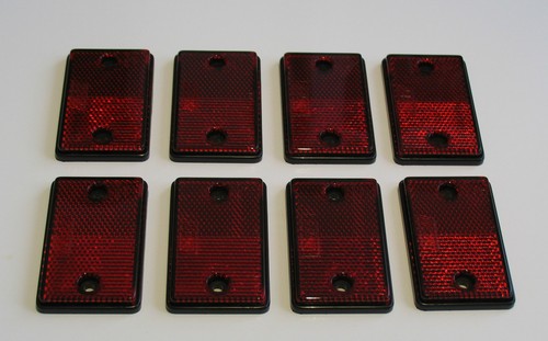 Red trailer reflectors rear - red,