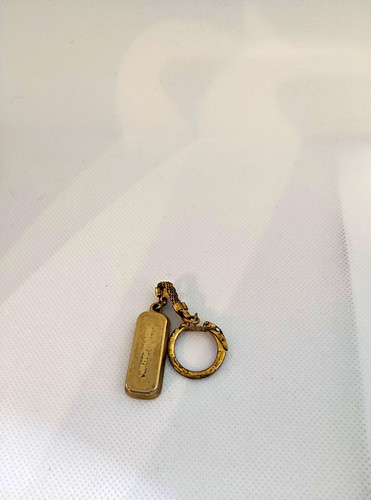 Vintage gold bar keyring - vintage,