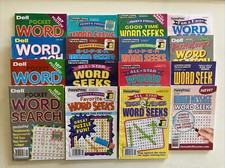 Lot of 6 Dell Penny Press Word Search Puzzle Books UNSORTED MIXED Seek Hunt
