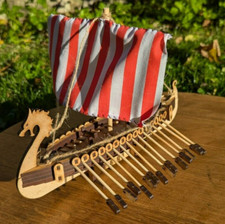 Damailon Viking Longboat Kit MDF Model Boat Kit. Size 26Lx17Wx19Hcm 