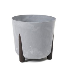 Lamela™ Frida Concrete Stone Effect Round Resin Plastic Planter