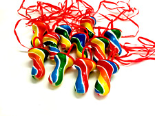 5 x LARGE FRUITY RAINBOW DUMMIES 60g ROCK CANDY LOLLY Baby Shower, Party Bags