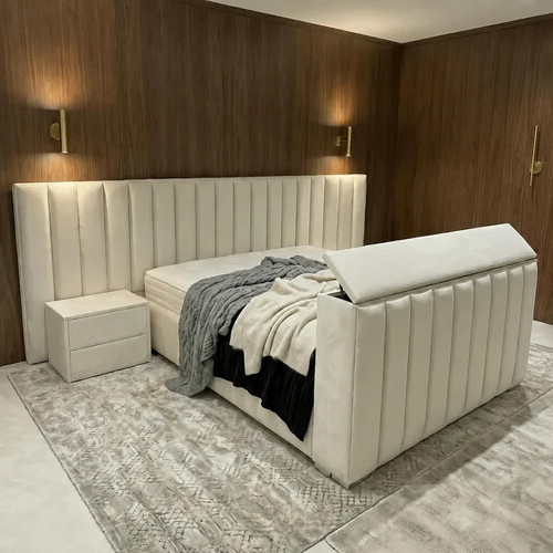 Panelled hotel style - hotel, bed