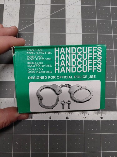 Handcuffs double lock nickel - double,