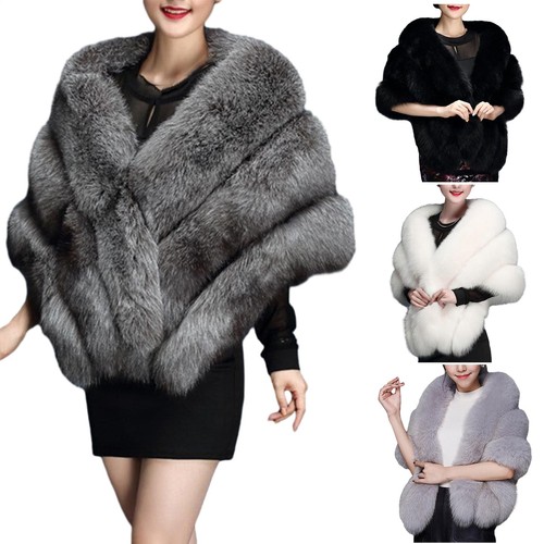 Faux fur shawl winter - faux,