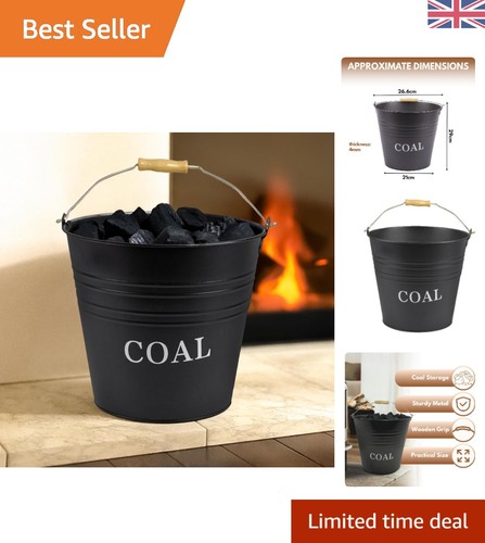 12l vintage black coal bucket - 12l,
