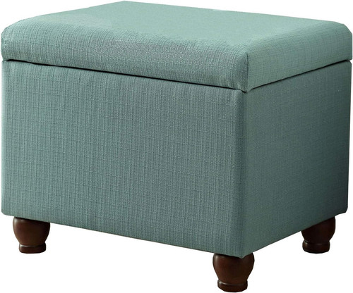 Aqua linen storage ottoman - linen, |