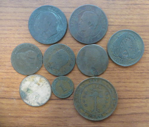 Old 1800 foreign - coin, lot
