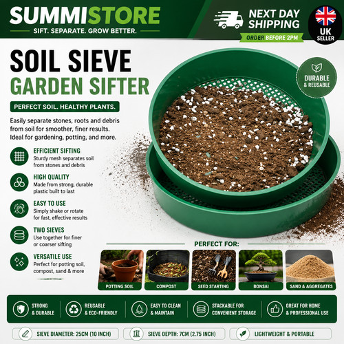Plastic soil sieve garden mesh - sieve,
