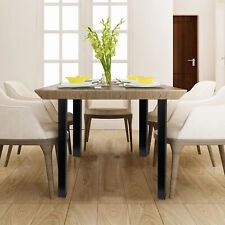 Set of 4 Black Steel Feet Square Furniture Cabinet Desk Table Metal Support Legs