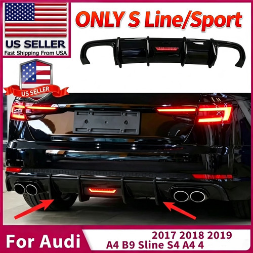 Rear bumper diffuser for audi - rear,
