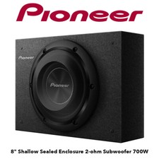 Pioneer TS-A2000LB - 8" Shallow Sealed Enclosure 2-ohm Subwoofer 700W BNIB 
