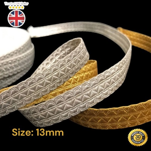 Mylar gold silver - braid, size