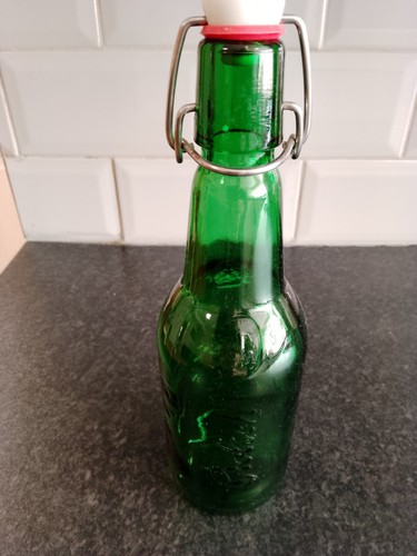 Large green grolsch empty - green, beer