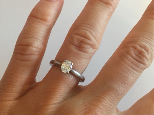 Diamond solitaire engagement - diamond,