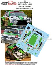 DECALS 1/32 REF 2221 SKODA FABIA ROVANPERA RALLY CATALUNYA 2018 WRC RALLY