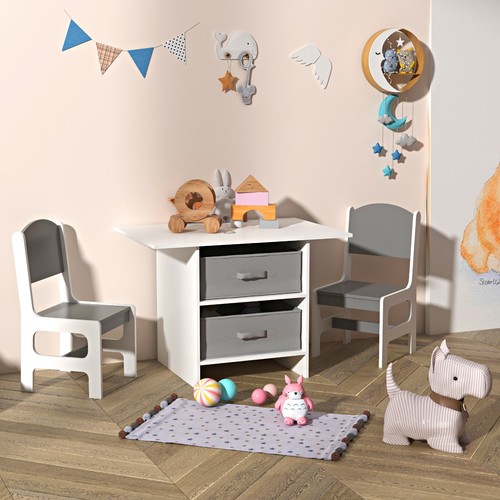 Kids table and chairs - table,