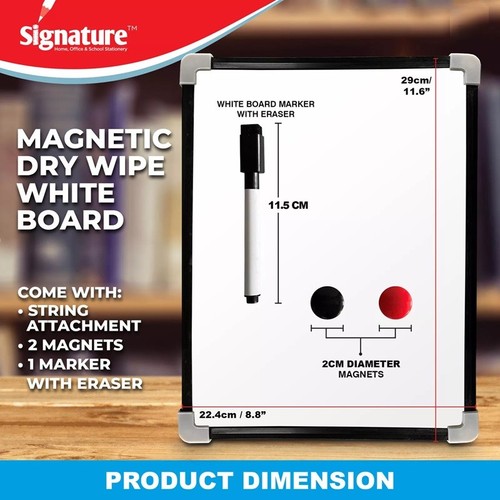 Magnetic whiteboard dry - magnetic, a4
