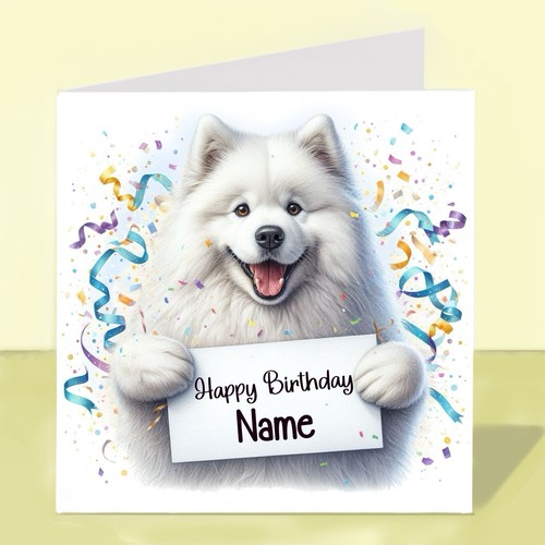 Personalised samoyed birthday - samoyed,