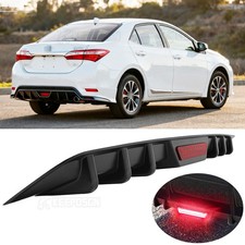 For Toyota Corolla 34" Glossy Rear Diffuser Bumper Spoiler Lip w/LED Lights
