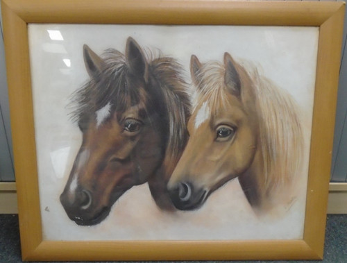 Framed watercolour painting - framed,