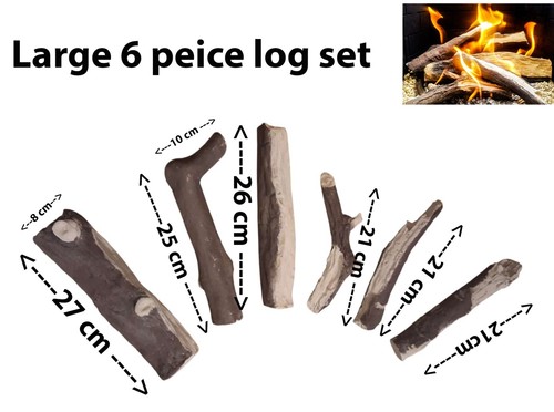 Gas fire logs - set, 6