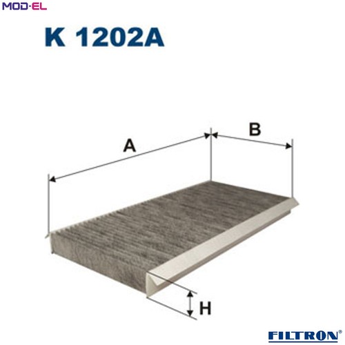 Filter cabin air 1202a for - filter,