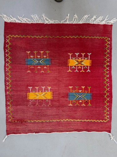 Vintage moroccan square kilim - moroccan,