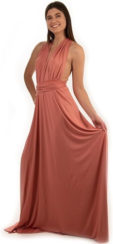 Rust brown infinity dress - rust,