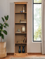 Corona Bookcase Tall Narrow Large Display Mexican Pine by Mercers Furniture 