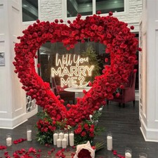 XXL Heart Shape Wedding Arch Backdrop Stand Curved Arbor Frame Banquets Holiday