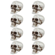  8 Pcs Skull Statue Plastic