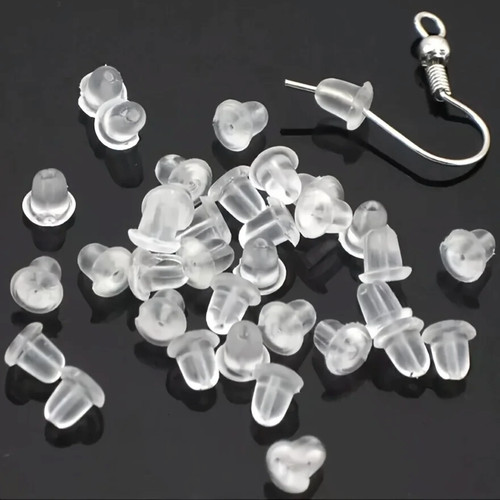 Silicone rubber earring backs - silicone,