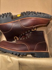 Red Wing Shoes 8146 Moc Toe Boots Brown Leather Uk 7.5