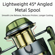 Long Distance Casting Fishing Reel with Metal Spool Saltwater Resistant Design