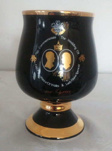 Prinknash black gold goblet - prinknash, &