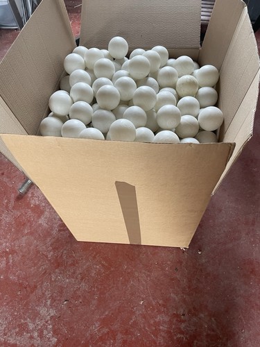 White plastic soft - white, balls