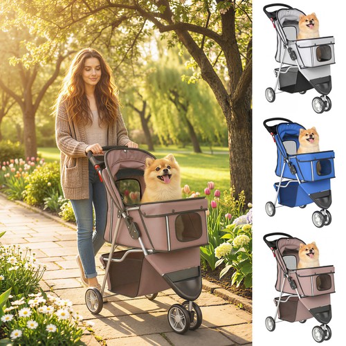 Pawhut dog stroller wheels - stroller,,