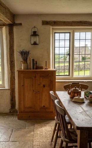 Vintage pine cupboard - cupboard, |