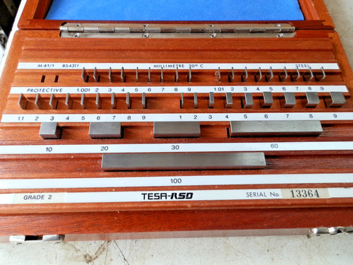 Tesa metric slip gauge set