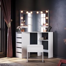 Modern led white mirror - white,
