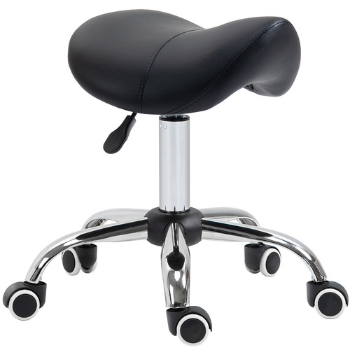 Leather saddle stool - pu,